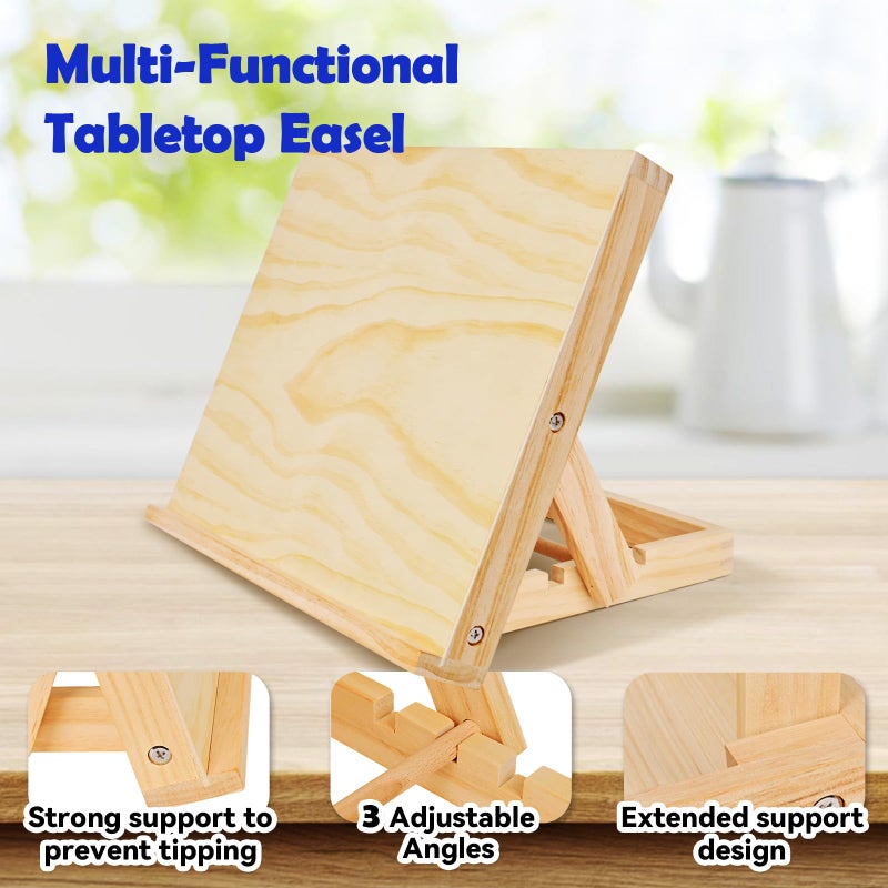 DRAWLEX Tabletop Easel - Easel for Painting, Adjustable Angle Art Easels for Painting, Art Supplies for Adults Student Artist, 13 4/5 Inches by 11 2/5 Inches - Image 5