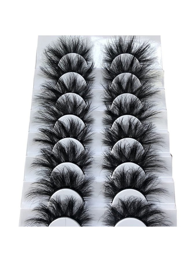 Gmagictobo - False Eyelashes Fluffy Wispy Eyelashes Faux 3D Mink Lashes Thick Volume Long Soft Dramatic Strip Eye Lashes Pack 8 Pairs - Image 1