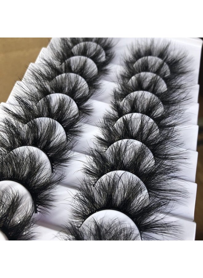 Gmagictobo - False Eyelashes Fluffy Wispy Eyelashes Faux 3D Mink Lashes Thick Volume Long Soft Dramatic Strip Eye Lashes Pack 8 Pairs - Image 1