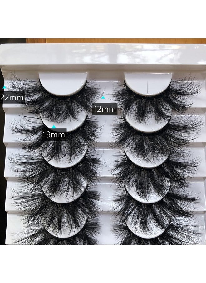 Gmagictobo - False Eyelashes Fluffy Wispy Eyelashes Faux 3D Mink Lashes Thick Volume Long Soft Dramatic Strip Eye Lashes Pack 8 Pairs - Image 1