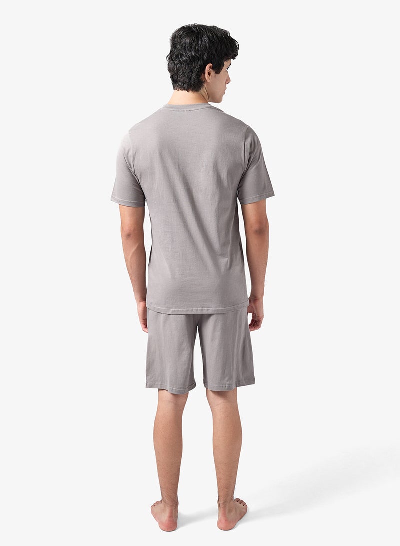 سفنتي فايف طقم بيجامة تي شيرت وشورت - Image 3