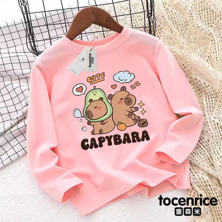 Kapibala Girls' Long-Sleeved T-Shirt Pure Cotton New Style Top Large Children'S Base Shirt Girl'S Thin Autumn 7 - Image 3