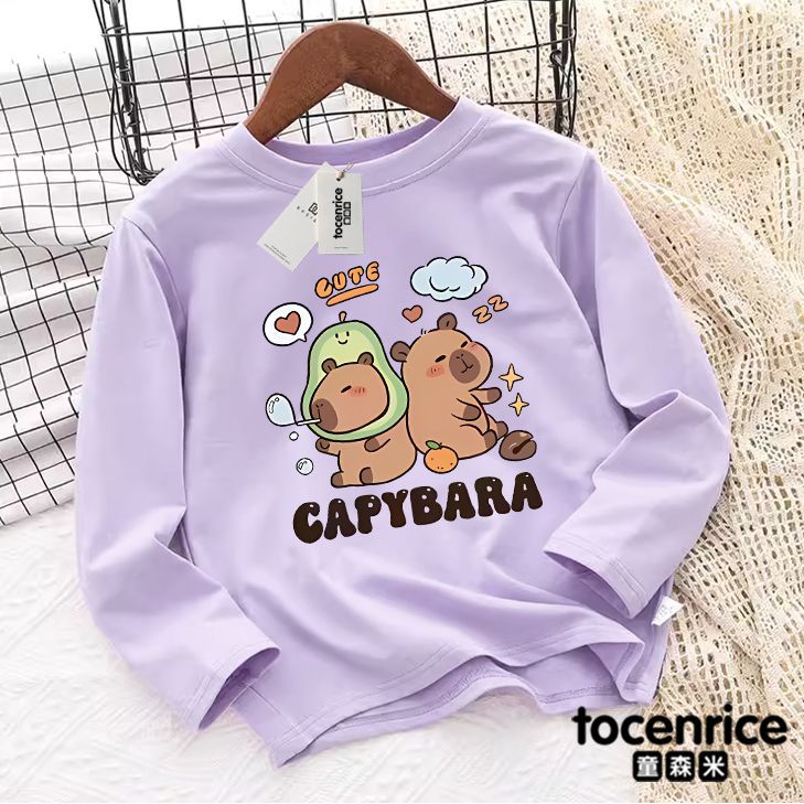 Kapibala Girls' Long-Sleeved T-Shirt Pure Cotton New Style Top Large Children'S Base Shirt Girl'S Thin Autumn 7 - Image 2