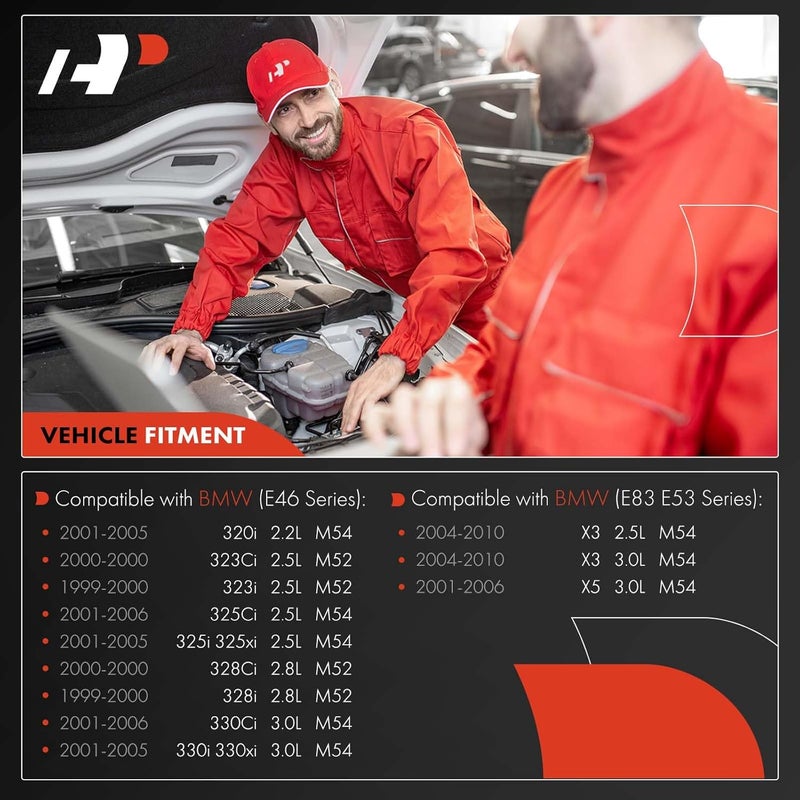 A-Premium Engine Coolant Overflow Recovery Reservoir Tank - W/Sensor & Cap [DOHC, 6Cyl 2.2 2.5 2.8 3.0L] Compatible with BMW E46-99-06-320i, 325xi, 328i, 330xi, X3, X5 & More, for# 17137787039 - Image 2