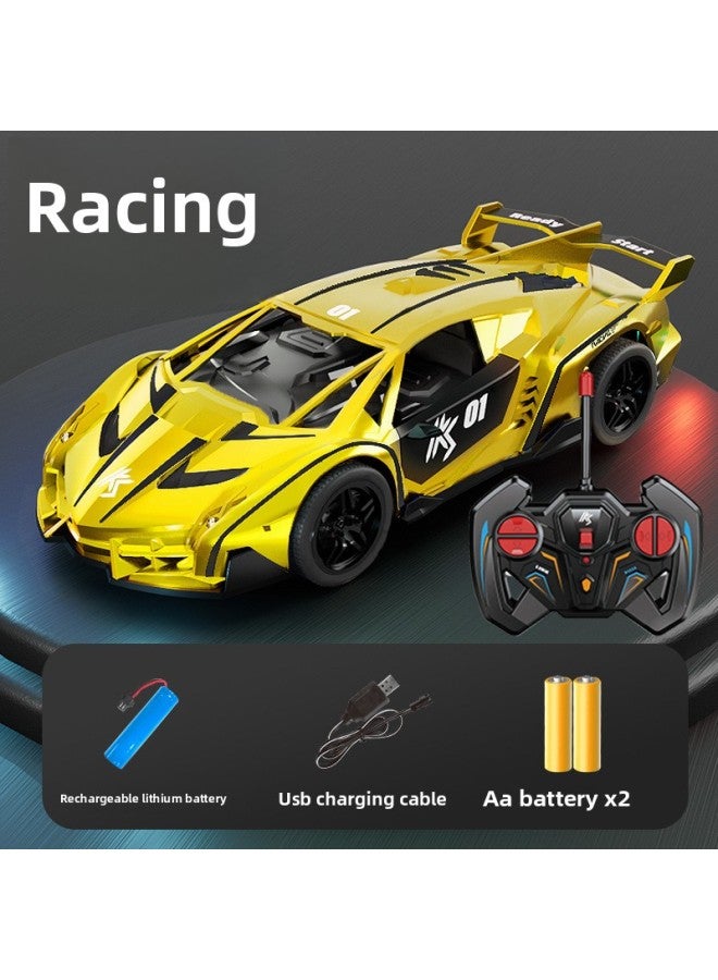Children's Remote Control Car Toy Rc Electric High-speed Motor Drift Racing Police Car Off-road Car 5 7 Years Old 6 Boys 8-Color:Lamborghini Racing Car 【double Doors With Lights】-Proportion:Recommended 【two Sets Of Rechargeable Batteries】 Free 2 Remote Control Batteries + Charging Cable - Image 1