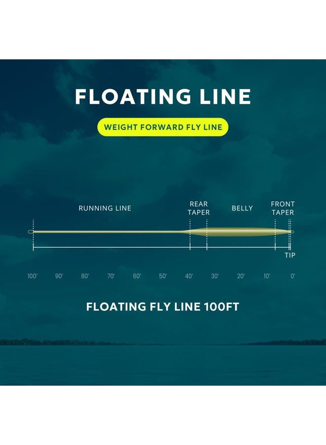 SF Weight Forward Floating Fly line Fly Fishing Line Moss Green 5wt 100FT Front Welded Loop - Image 4