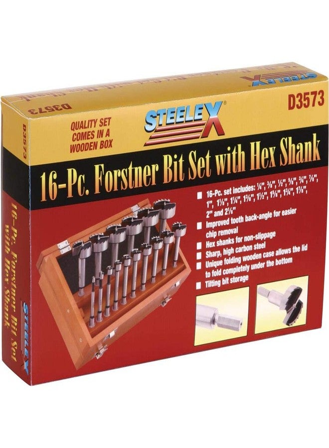 Steelex D3573 Forstner Bit Set with Hex Shank, 16-Piece - Image 5