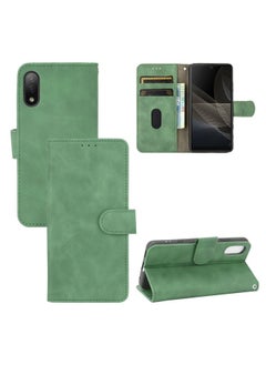 Case Cover For For Sony Xperia Ace II Solid Color Skin Feel Magnetic Buckle Horizontal Flip Calf Texture PU Leather Case with Holder & Card Slots & Wallet(Green)