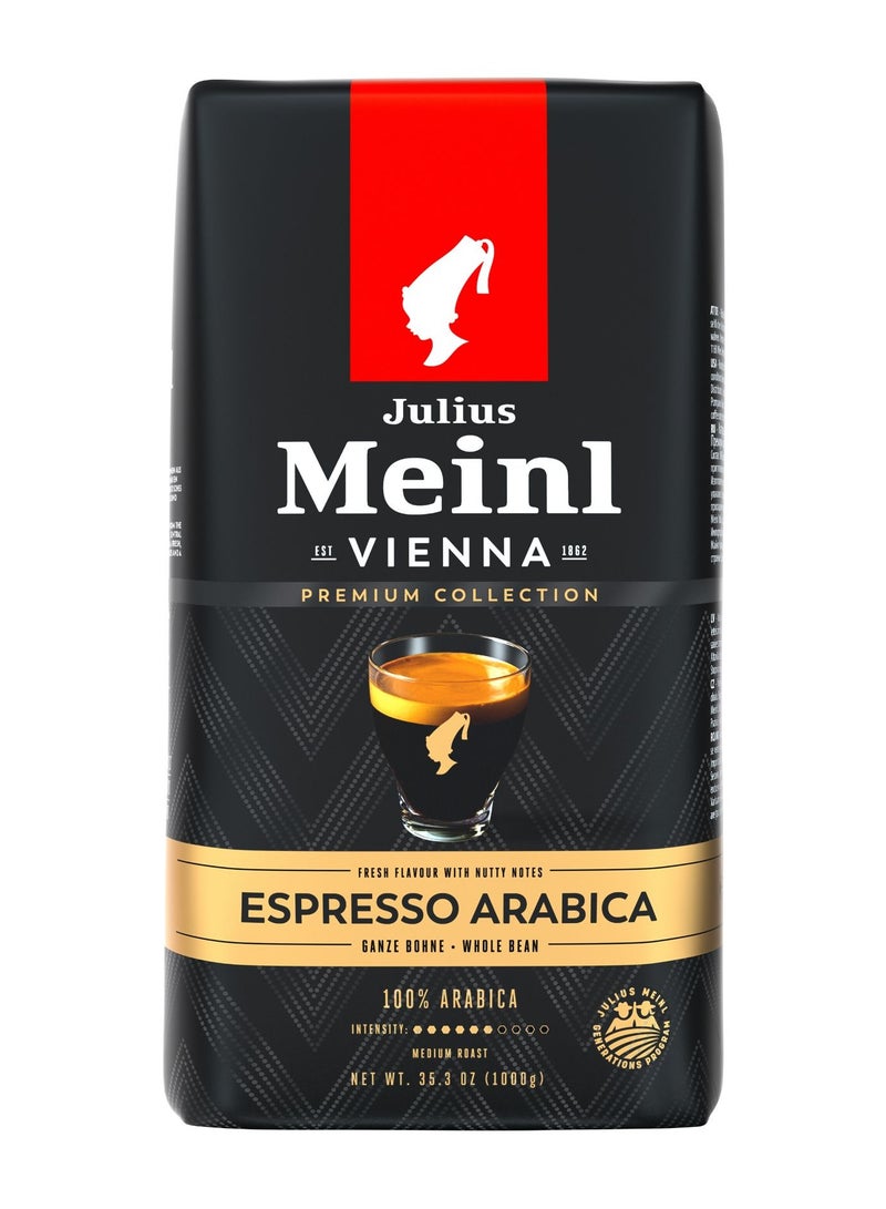 Julius Meinl Premium Collection Espresso Arabica Whole Bean Coffee – 100% Arabica, Medium Roast, Intensity 5 – 1kg - Image 1