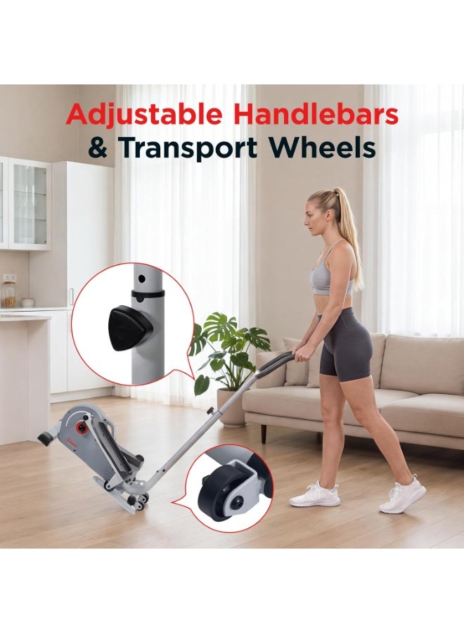 Sunny Fully Assembled Magnetic Under Desk Elliptical Peddler, Portable Mini Elliptical, Foot & Leg Pedal Exerciser, Optional with Handlebars - Image 5