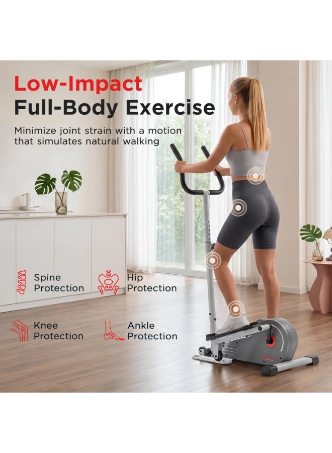 Sunny Fully Assembled Magnetic Under Desk Elliptical Peddler, Portable Mini Elliptical, Foot & Leg Pedal Exerciser, Optional with Handlebars - Image 2