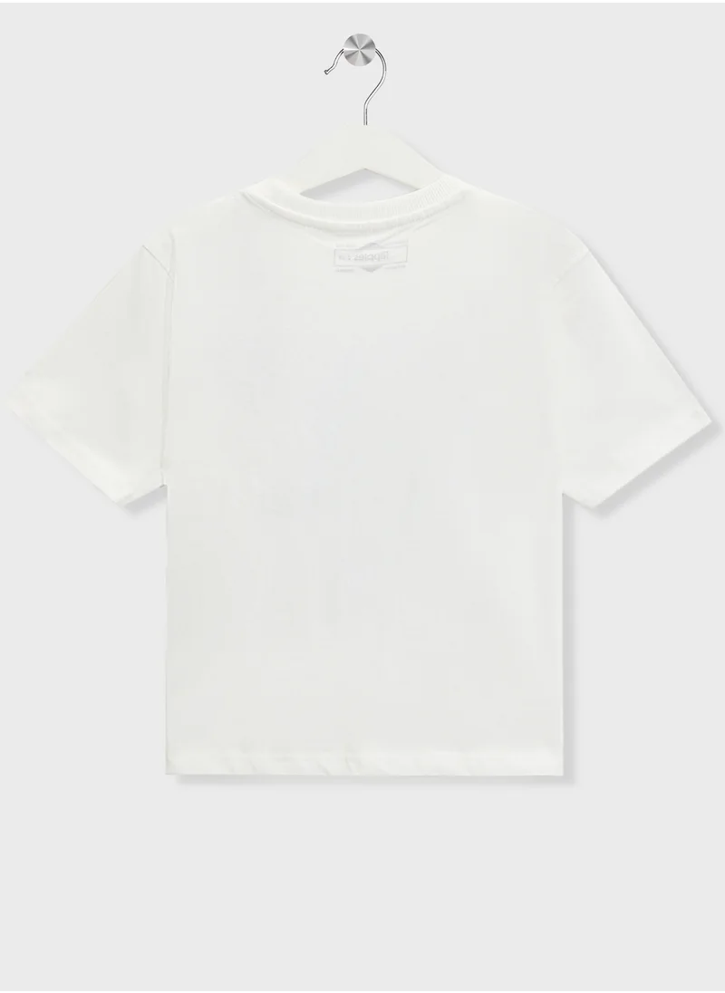 ريبلز مع نمشي Boys Drop Shoulder T-shirt