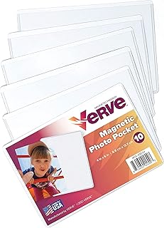 Verve Magnetic Photo Pocket Picture Frame for Refrigerator, Holds 2.5 x 3.5 Inch Pictures, 10 Pack - Image 1