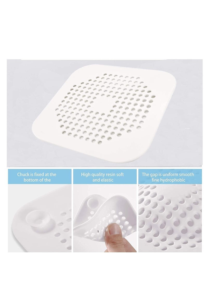 0TO1 TECH Silicone Drain Cover with Suction Cups | 4-Pack Hair Catcher for Bathroom & Kitchen | Prevents Clogs & Insects | Easy to Clean | 5.51" Square Design - Image 3