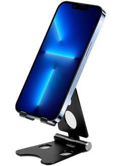 MiOne Phone Stand for Desk, Mione Foldable Adjustable Angle and Height Desktop Phone Holder, Portable Phone Mount Compatible with iPhone, All Mobile Phones, Switch, Tablets (4''-10'')  - Image 1
