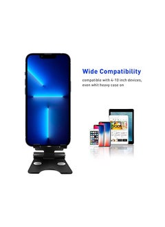 MiOne Phone Stand for Desk, Mione Foldable Adjustable Angle and Height Desktop Phone Holder, Portable Phone Mount Compatible with iPhone, All Mobile Phones, Switch, Tablets (4''-10'')  - Image 5
