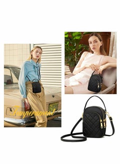 Cell Phone Purse, Quilted Crossbody Bag for Women Girls Cell Phone Handbag Smartphone Designer Phone Pouch with Shoulder Bags Cute Crossbody Purse Wallet