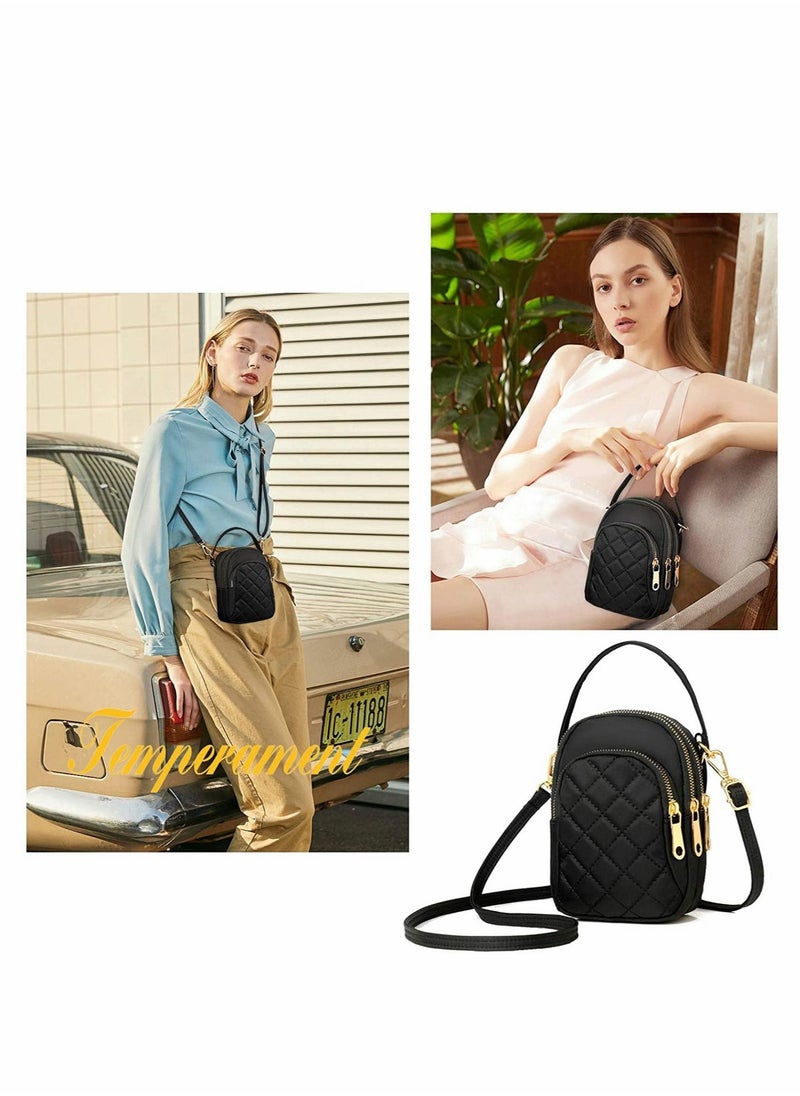 Excefore - Cell Phone Purse, Quilted Crossbody Bag for Women Girls Cell Phone Handbag Smartphone Designer Phone Pouch with Shoulder Bags Cute Crossbody Purse Wallet - Image 1