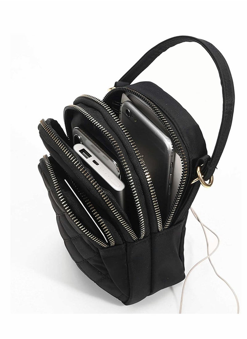Excefore - Cell Phone Purse, Quilted Crossbody Bag for Women Girls Cell Phone Handbag Smartphone Designer Phone Pouch with Shoulder Bags Cute Crossbody Purse Wallet - Image 1