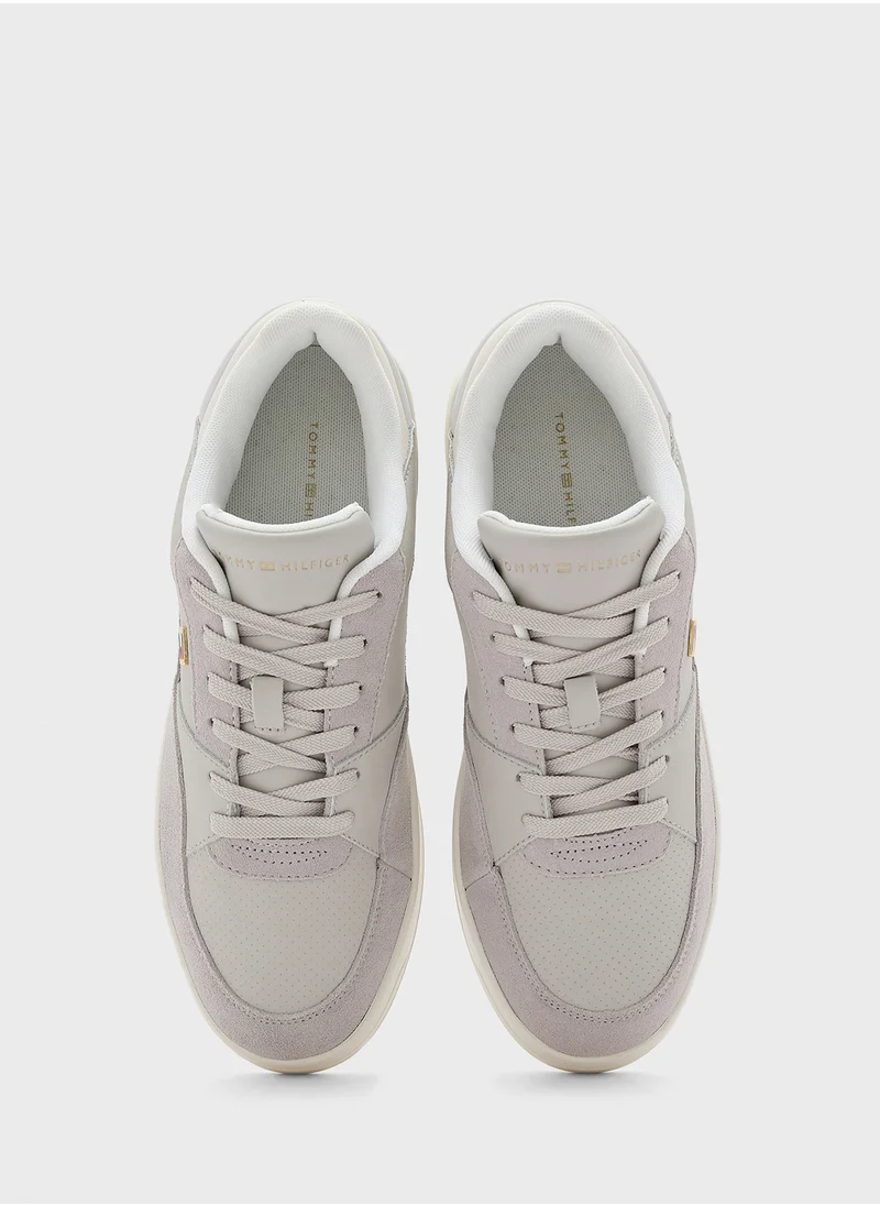 تومي هيلفيغر Logo Detail Lace Up Low Top Sneakers