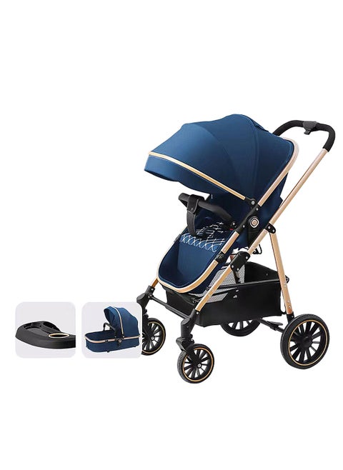 Baby Stroller, Portable And Foldable Travel Stroller For Baby Newborn, Lightweight Pram With Detachable Table And Bassinet