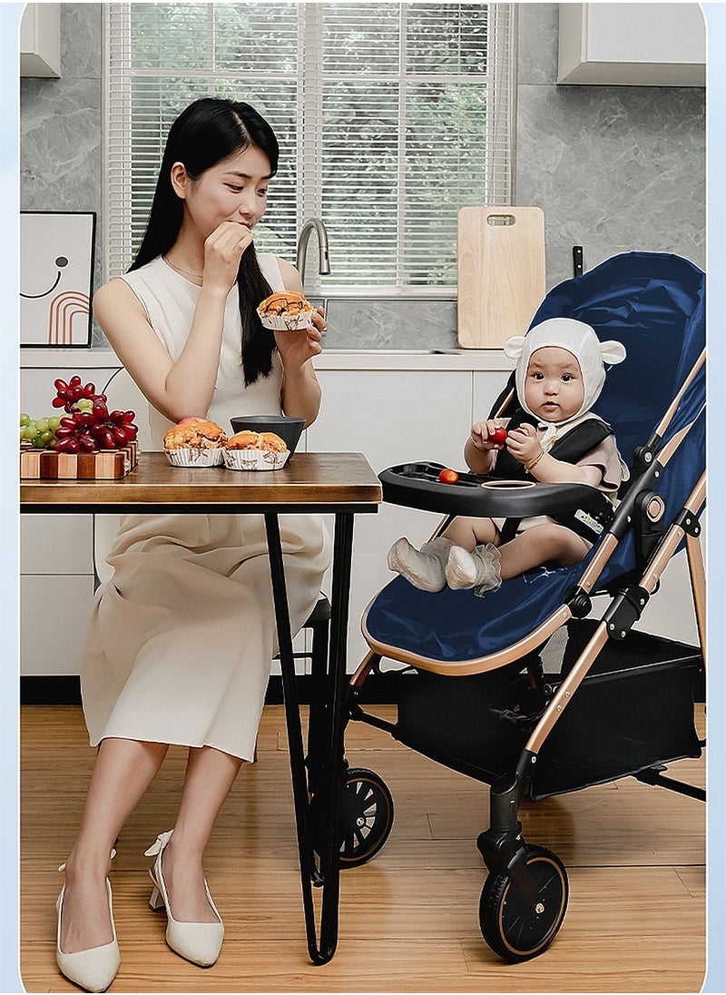 MaBaby - Baby Stroller, Portable And Foldable Travel Stroller For Baby Newborn, Lightweight Pram With Detachable Table And Bassinet - Image 1