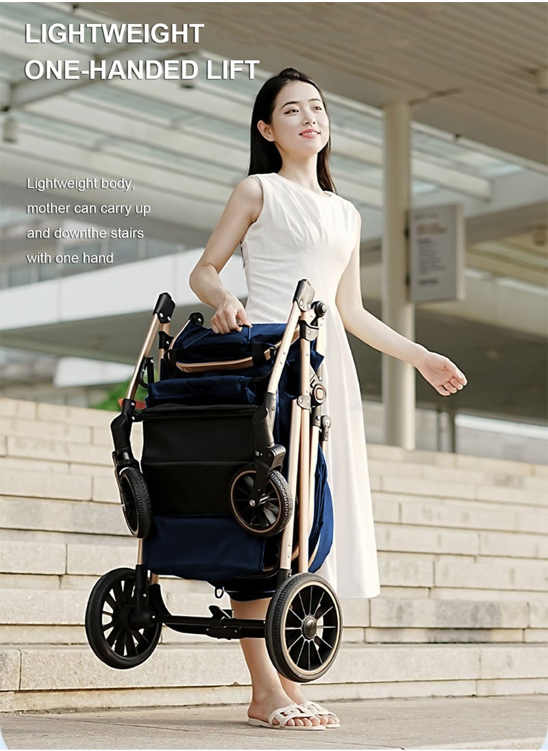 MaBaby - Baby Stroller, Portable And Foldable Travel Stroller For Baby Newborn, Lightweight Pram With Detachable Table And Bassinet - Image 1