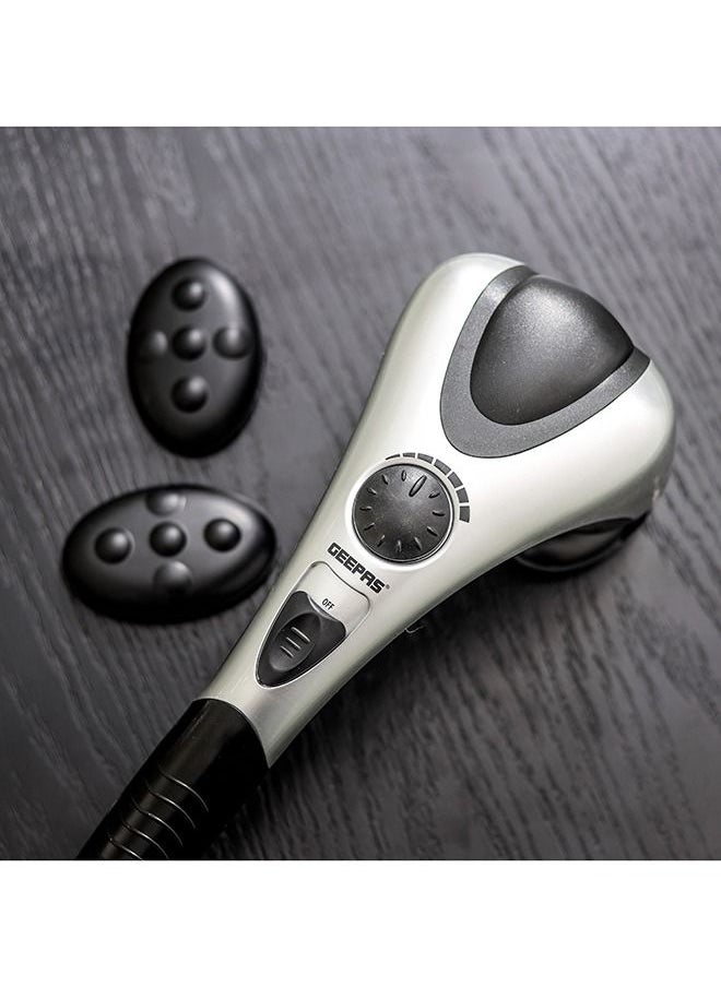 GEEPAS - Double Head Massager- Gm86044 With An Ergonomic Non-Slip Grip 3 Pair Heads 3 Customized Modes 3 Different Massage Heads For Knotty Muscles And Spasms Relief - Image 1