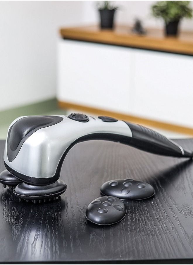 GEEPAS - Double Head Massager- Gm86044 With An Ergonomic Non-Slip Grip 3 Pair Heads 3 Customized Modes 3 Different Massage Heads For Knotty Muscles And Spasms Relief - Image 1