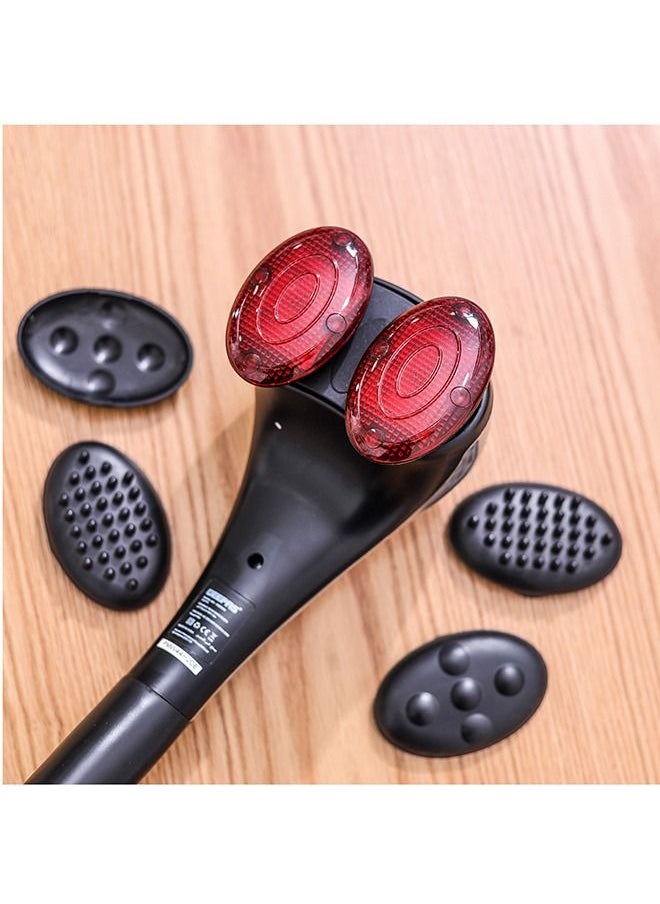GEEPAS - Double Head Massager- Gm86044 With An Ergonomic Non-Slip Grip 3 Pair Heads 3 Customized Modes 3 Different Massage Heads For Knotty Muscles And Spasms Relief - Image 1