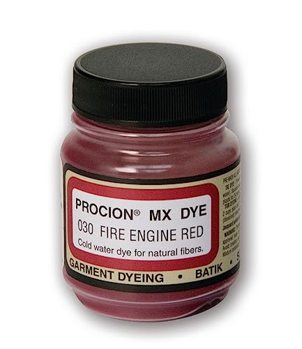 Jacquard Procion Tie Dye Powder Fire Engine Red 2/3oz Jar - Powder Dye for Tie Dye - Permanent & Washfast Powder Tie Dye - Use as Ice Tie Dye Powder, Cold Water Dye for Fabric & Clothing Dye - Image 1