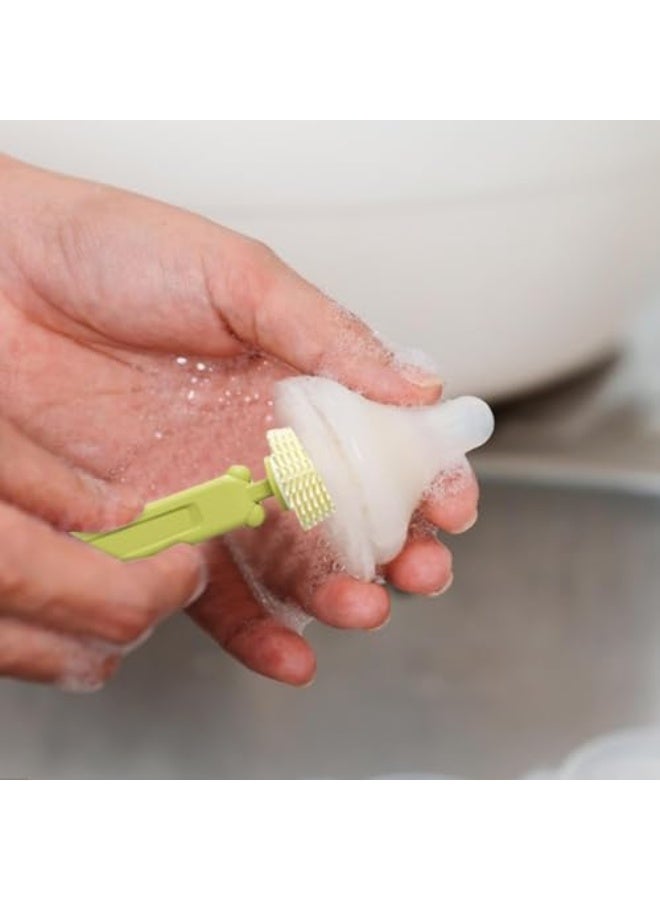 طقم فرشاة تنظيف زجاجات الأطفال من نالاكال - فرشاة زجاجات محمولة مع فرشاة للشفاط والحلمة، تنظيف فعال للمنزل والسفر، مستلزمات حديثي الولادة، تصميم مدمج مناسب للسفر - Image 2