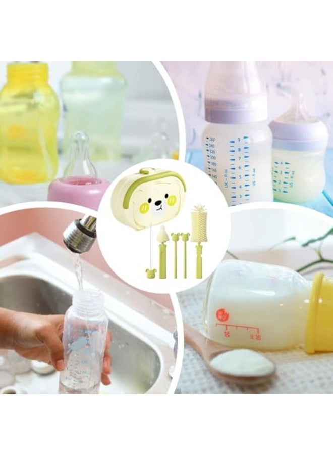 طقم فرشاة تنظيف زجاجات الأطفال من نالاكال - فرشاة زجاجات محمولة مع فرشاة للشفاط والحلمة، تنظيف فعال للمنزل والسفر، مستلزمات حديثي الولادة، تصميم مدمج مناسب للسفر - Image 4