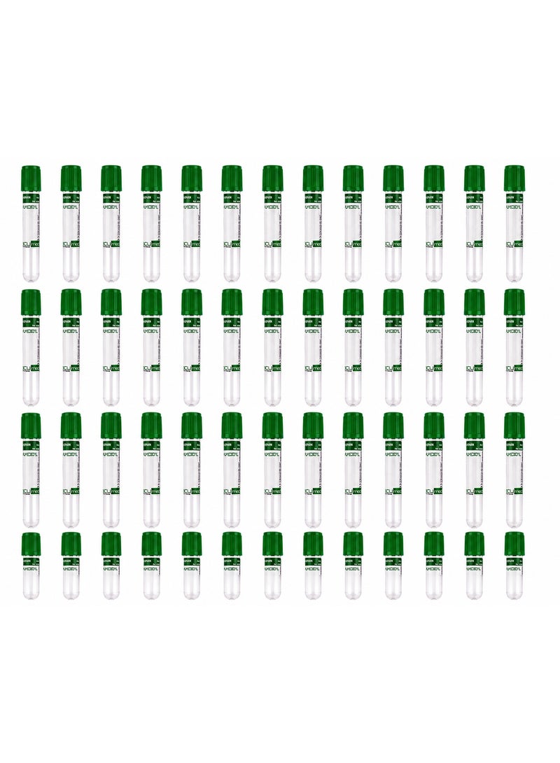 Euromed Lithium Heparin Blood Collection Tubes 4ml 13 x 75mm 50PCS