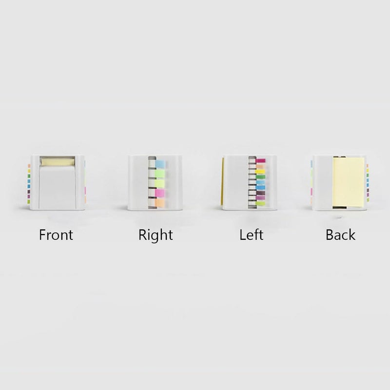 9 Color Index Tab Sticky Note Holder Dispenser With Paper Clip And Annotation Labels - Image 5