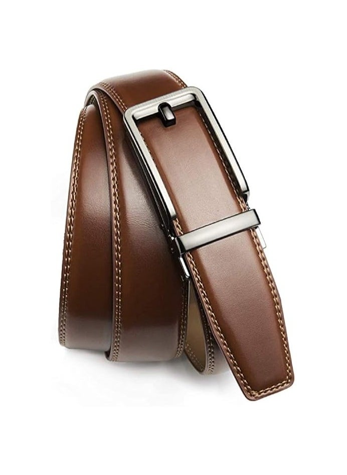 CONTACTS Genuine Leather Belt for Men with Easier Adjustable Autolock Buckle Micro Adjustable Belt Fit Everywhere  Formal and Casual  Elegant Gift Box  - Image 2