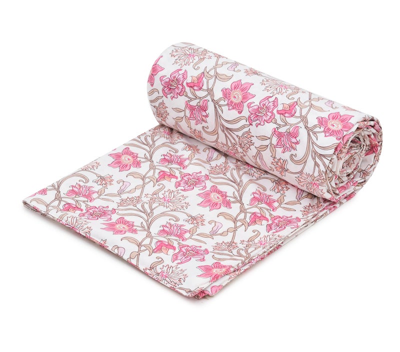 RRC Super Soft Microfiber Cotton Single Duvet Cover/Comforter Cover/Rajai Cover/Floral/Blanket Cover/Quilt Cover Size 60X90(Inches) 144TC Duvet Cover with Zipper with Four Corner Ties - Image 3