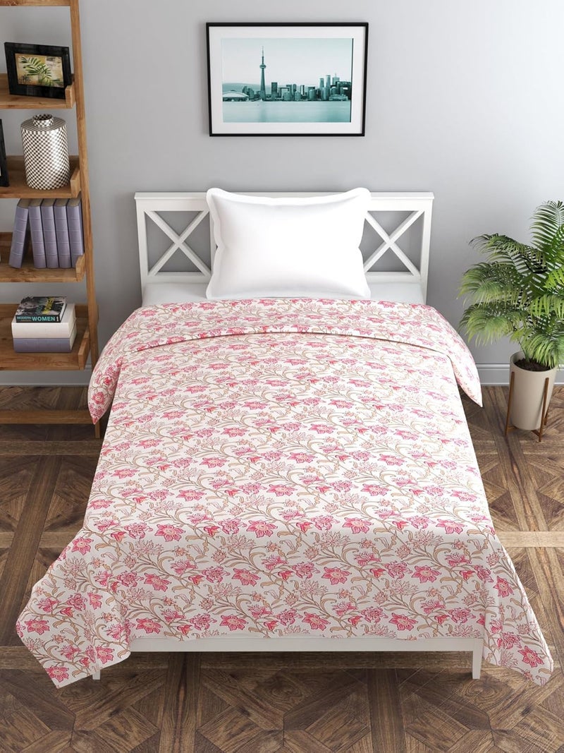 RRC Super Soft Microfiber Cotton Single Duvet Cover/Comforter Cover/Rajai Cover/Floral/Blanket Cover/Quilt Cover Size 60X90(Inches) 144TC Duvet Cover with Zipper with Four Corner Ties - Image 5