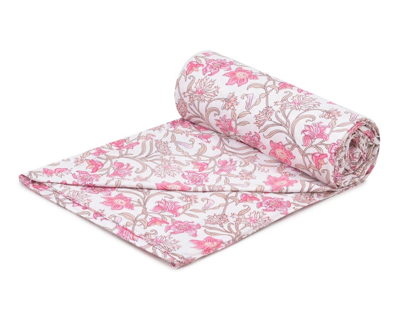 RRC Super Soft Microfiber Cotton Single Duvet Cover/Comforter Cover/Rajai Cover/Floral/Blanket Cover/Quilt Cover Size 60X90(Inches) 144TC Duvet Cover with Zipper with Four Corner Ties - Image 4