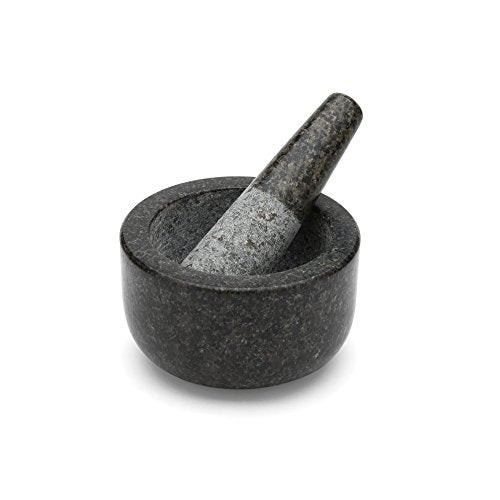 Fox Run Granite Mortar and Pestle, 4.75-Inch Diameter, Black & Gray - Image 3