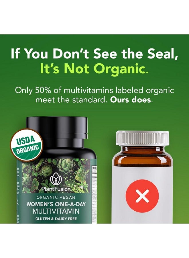 PlantFusion Organic Multivitamin for Women - One Daily Whole Food Blend Women's Multivitamin - Vegan, Non-GMO, Gluten Free & Dairy Free - 30 Tablets (1 Month Supply) - Image 2