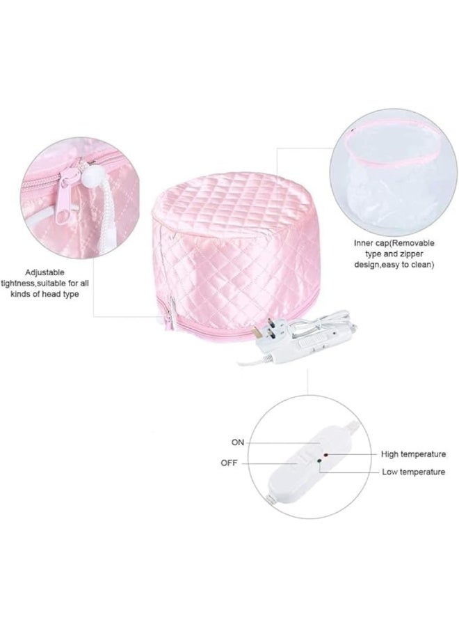 AlsayedP Women's Hair Care Thermal Head Spa Cap, Electric Hair Shower Cap, Heated Cap for Home Hair Care (Pink) - Image 2