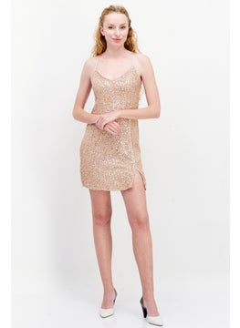 1 State Women Textured Mini Dress, Pink  - Image 4