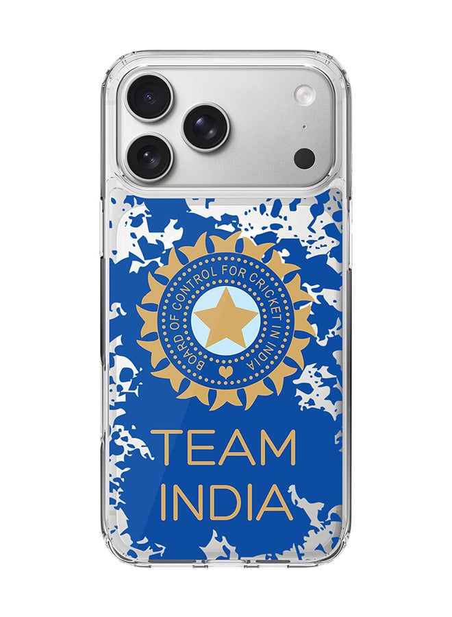 Stylizedd Classic Clear MagSafe Case for iPhone 17 Pro Max , Hybrid Soft Case Flexible Edges Anti Drop TPU PC Gel Thin Transparent Cover [ Designed for iPhone 17 Pro Max ] - Team India