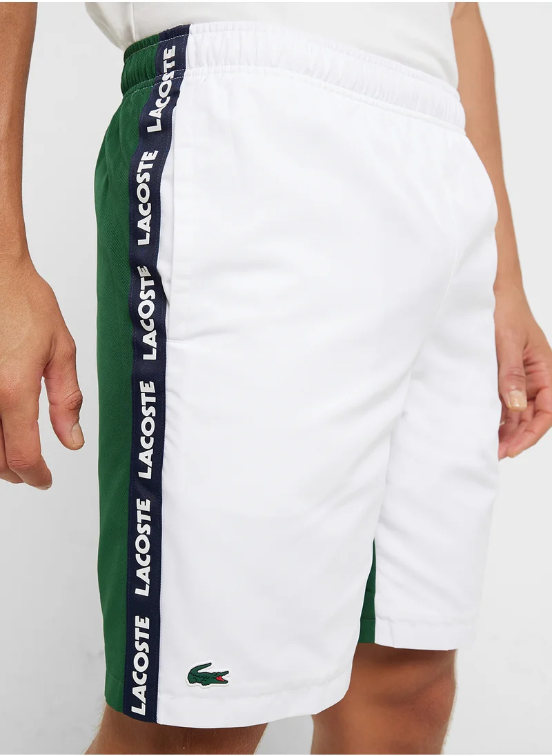 LACOSTE Drawstring Colorblock Shorts