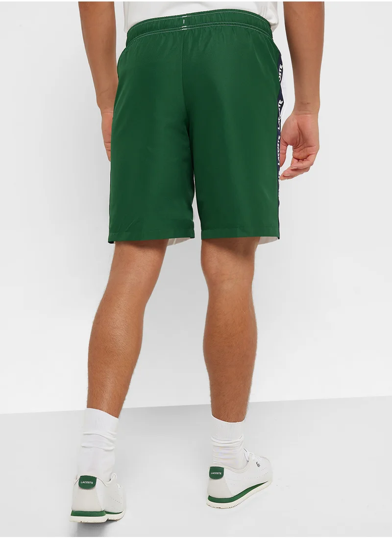 LACOSTE Drawstring Colorblock Shorts