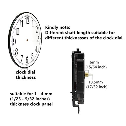 TIKROUND Original Youngtown 12888 Pendulum Type Movement Step Clock Accessory Quartz DIY Movement Kits,4mm (5/32 Inch) Maximum Dial Thickness, 13.5mm (17/32 Inch) Total Shaft Length. - Image 3
