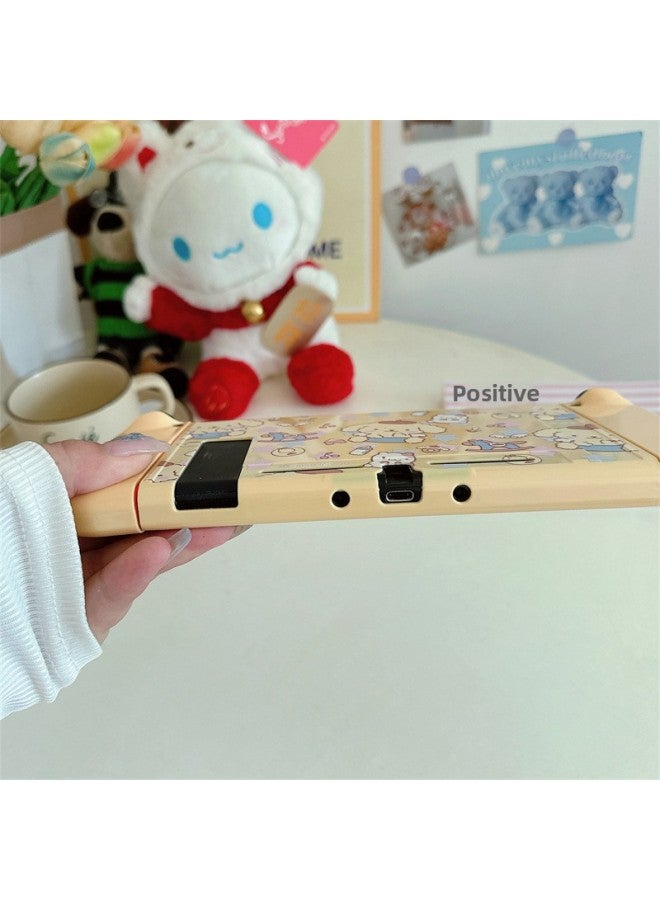 Loquat Cartoon Pudding Dog For Nintendo Switch Case Split OLED Game Machine NS Protective Cover Nintendo Hard-Model:Baby Bottle Pudding Dog (yellow) Switch-NS Protective Case (hard)  - Image 4