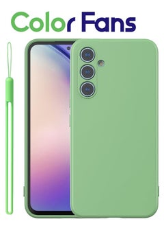Color Fans Case for Samsung A54 5G Silicone Cover Soft Green  - Image 1