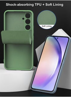 Color Fans Case for Samsung A54 5G Silicone Cover Soft Green  - Image 4